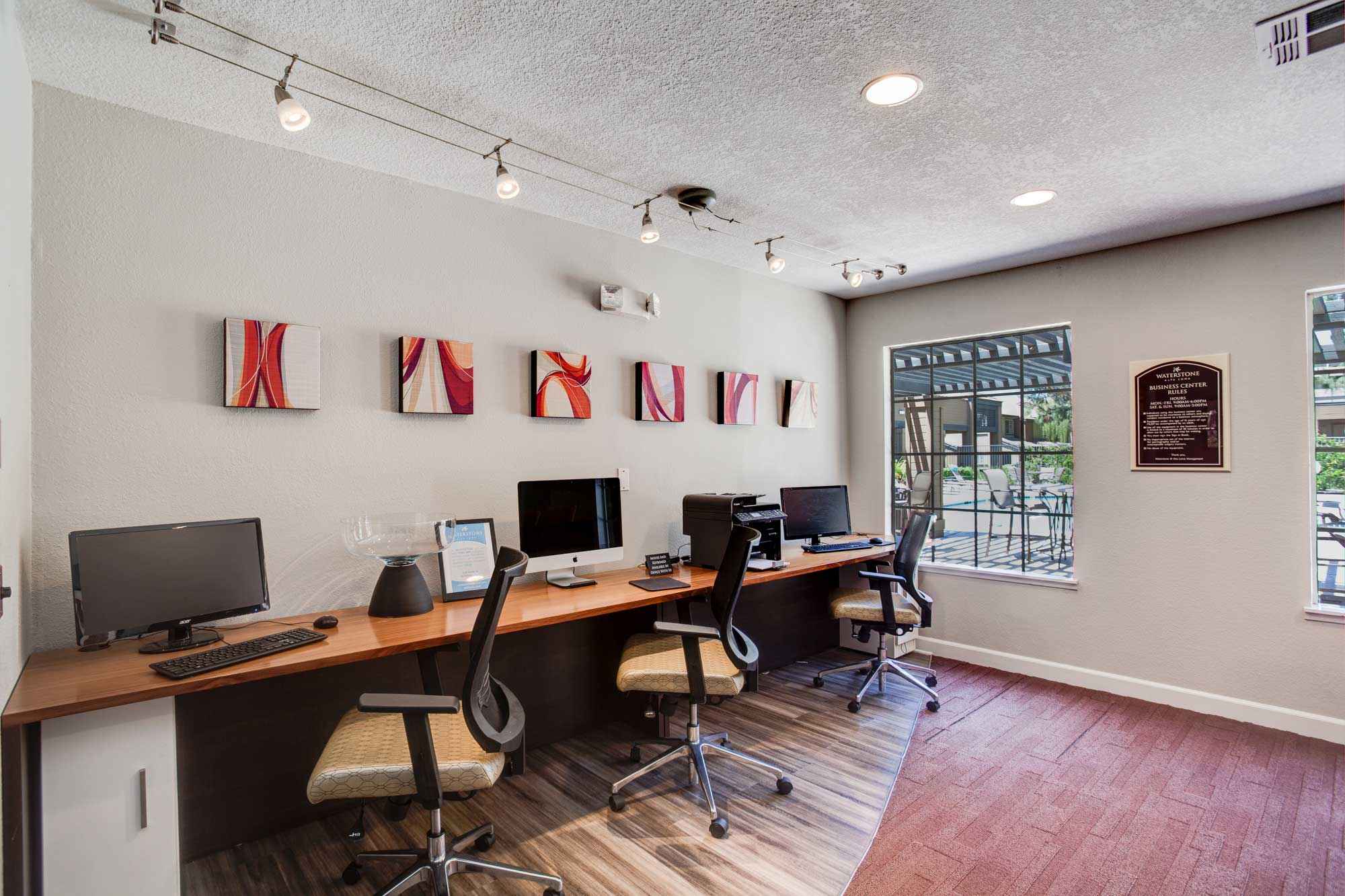 business center computers at Waterstone